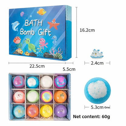 12-Piece Ocean Surprise Toy Bath Bomb Set